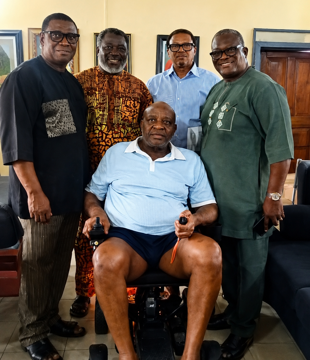 Dr. Peter Awoyesuku with his family during the presentation